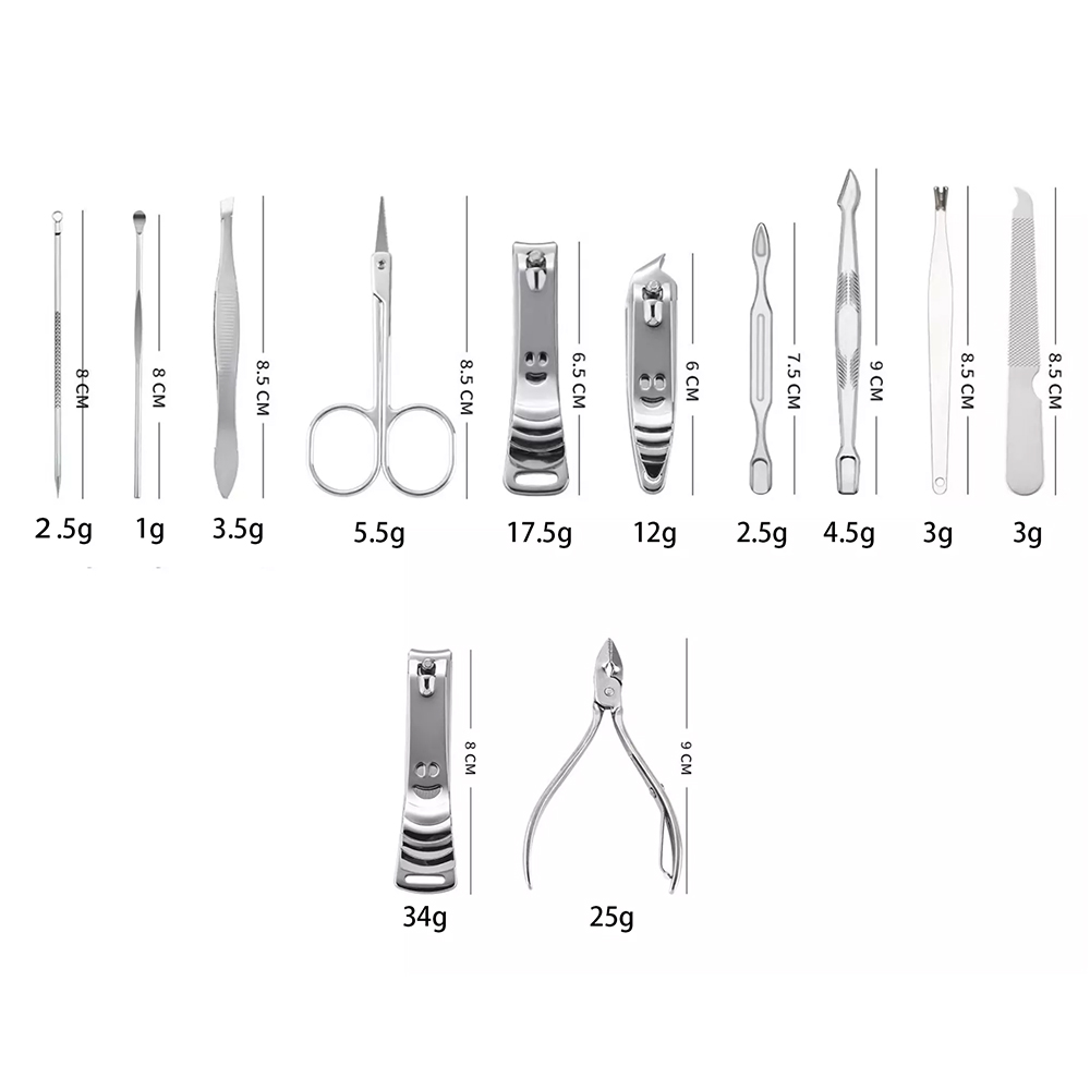 12 bucăți set de instrumente pentru manichiură set de tăiere a unghiilor