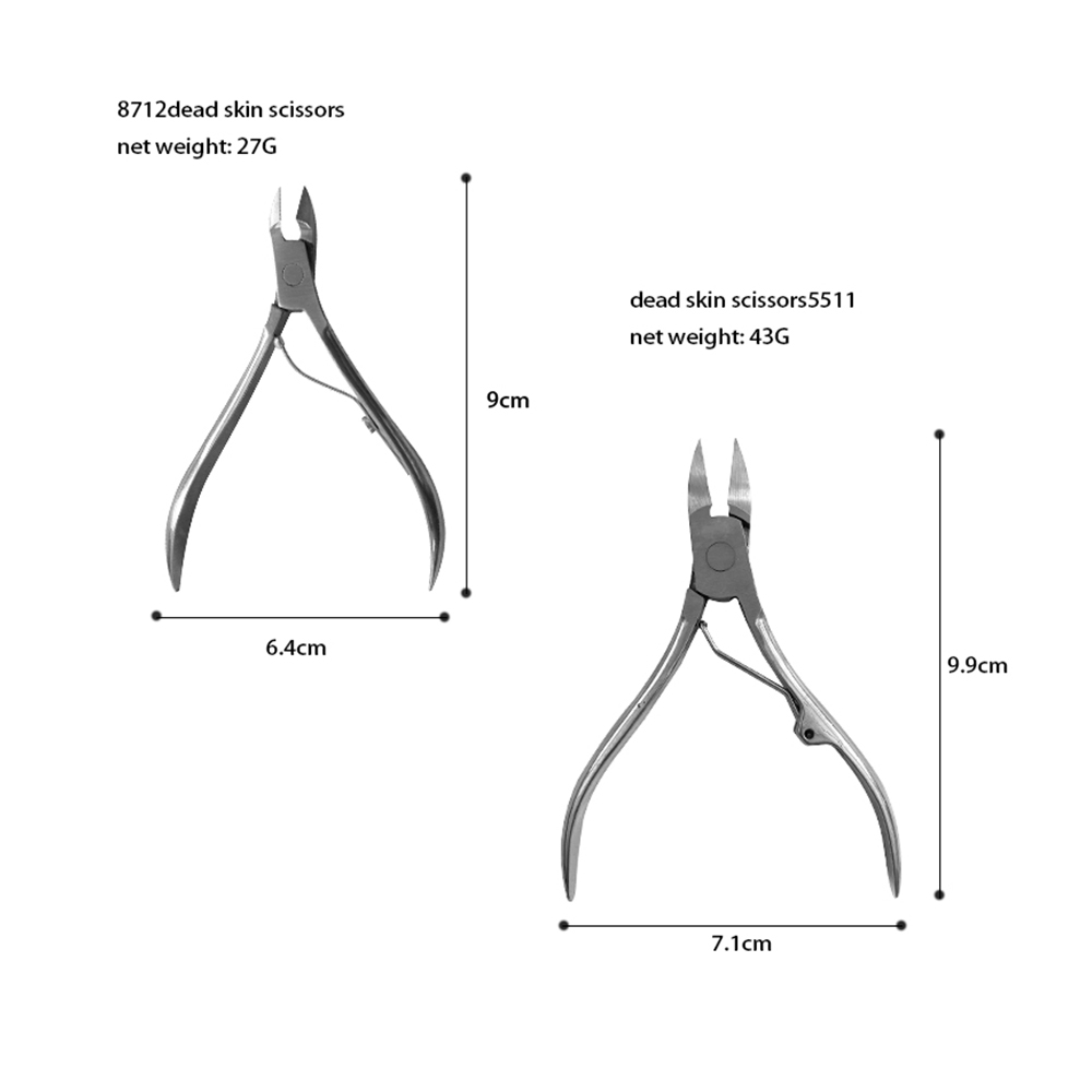 Foarfece pentru piele moartă de nichel