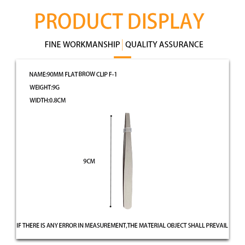 Pensetă plată pentru sprâncene F-1/pensă oblică pentru sprâncene F-2